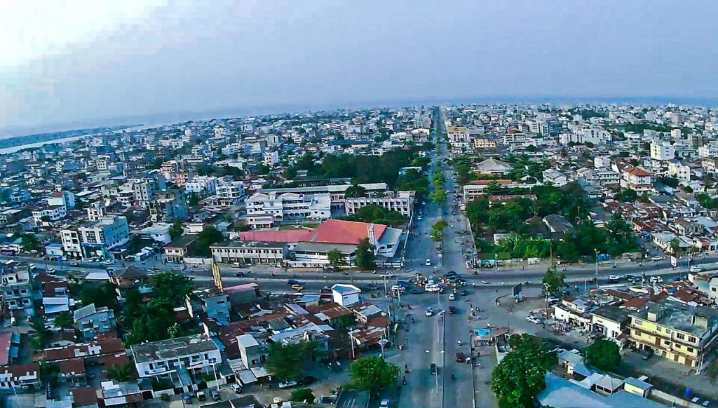 Cotonou, Bénin - Vue aérienne de la ville
